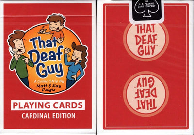 PlayingCardDecks.com-That Deaf Guy Cardinal Red Playing Cards USPCC
