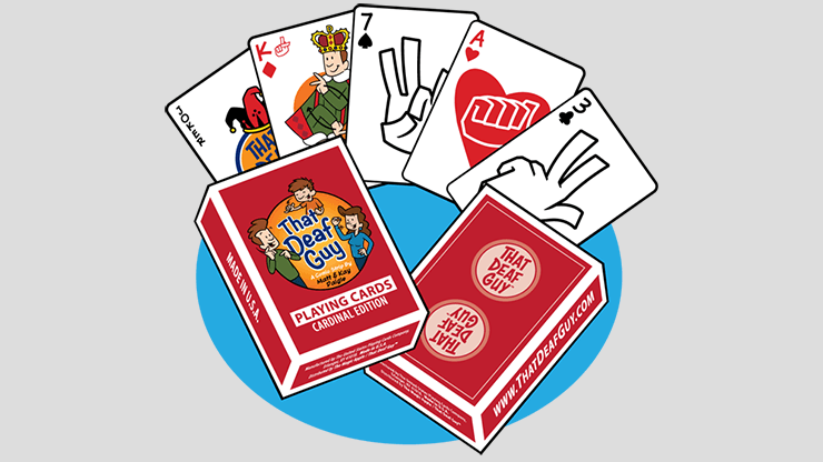 PlayingCardDecks.com-That Deaf Guy Cardinal Red Playing Cards USPCC