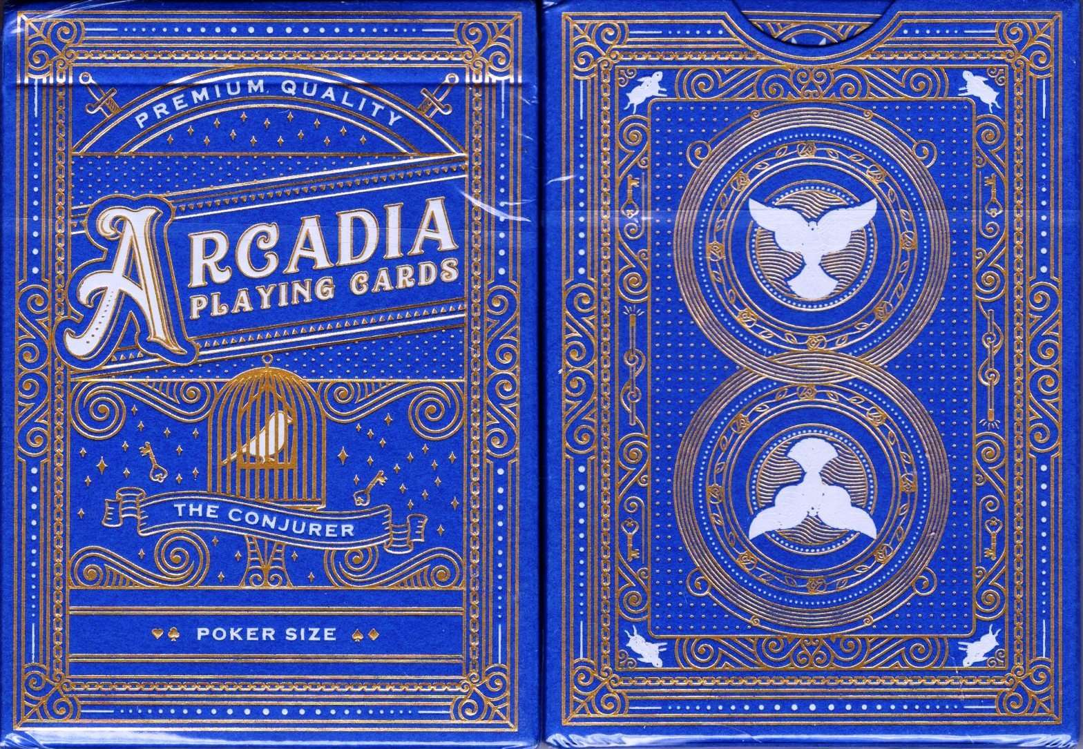 PlayingCardDecks.com-The Conjurer Arcadia Playing Cards Cartamundi: Blue