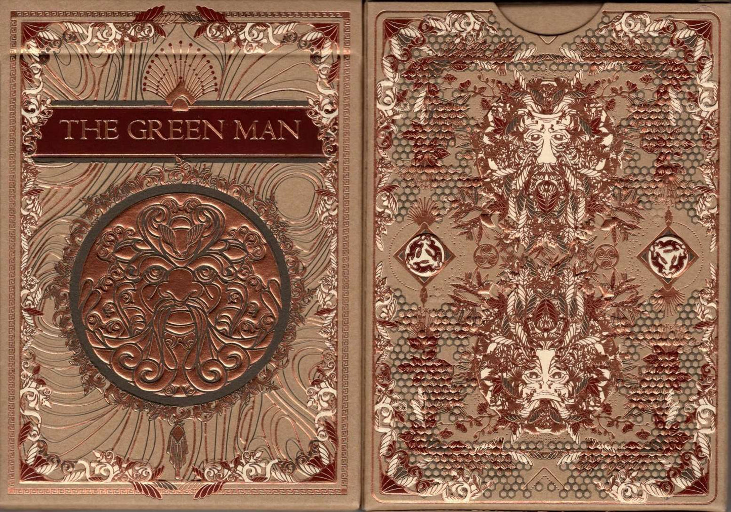 PlayingCardDecks.com-The Green Man Playing Cards Cartamundi: Autumn Tan