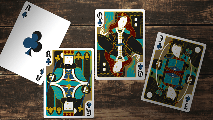 PlayingCardDecks.com-The Secret Tale of King Arthur White Playing Cards WJPC