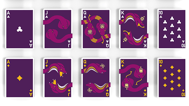 PlayingCardDecks.com-The Serpent Cobra Purple Playing Cards Cartamundi