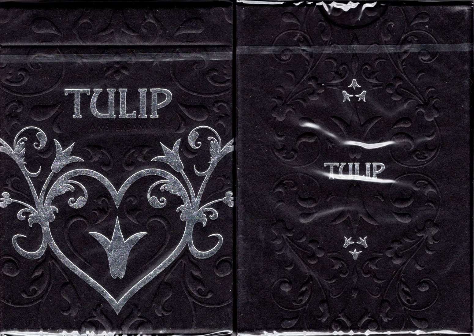 PlayingCardDecks.com-Tulip Black Playing Cards USPCC