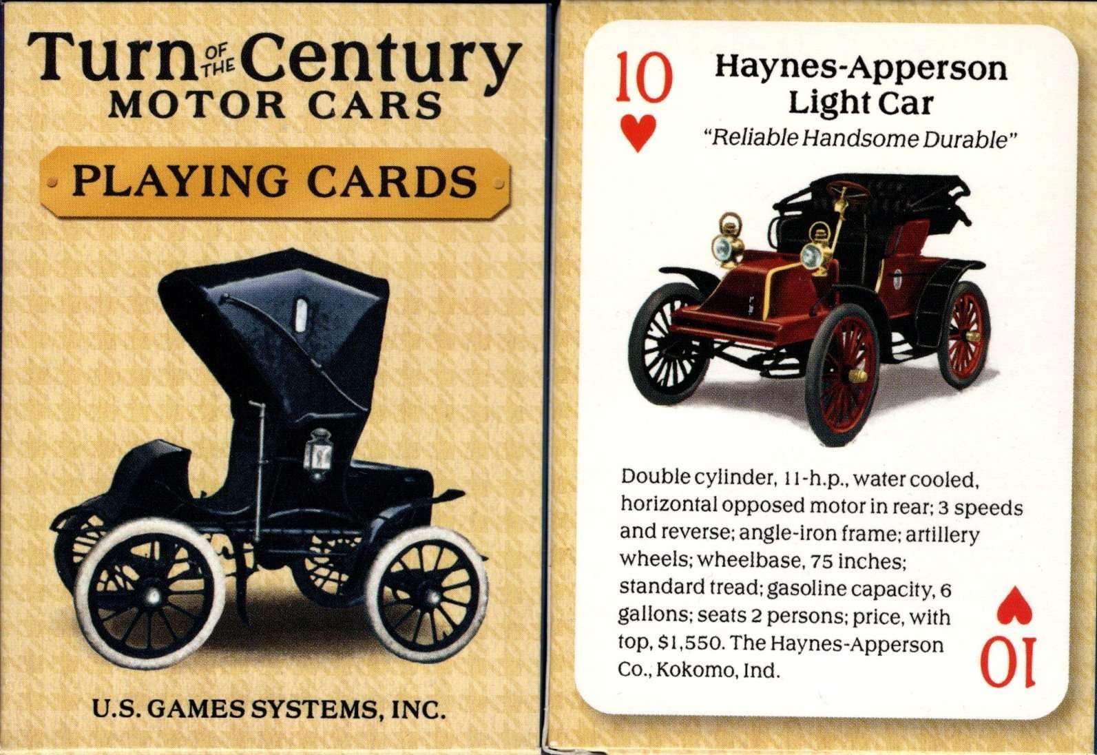 PlayingCardDecks.com-Turn of the Century Motor Cars Playing Cards USGS