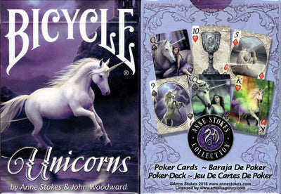 PlayingCardDecks.com-Unicorns Purple Bicycle Playing Cards