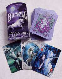 PlayingCardDecks.com-Unicorns Purple Bicycle Playing Cards
