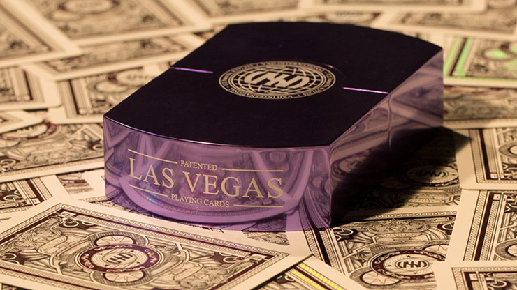 PlayingCardDecks.com-Vegas Diffractor Ultraviolet (Metal Case) Playing Cards