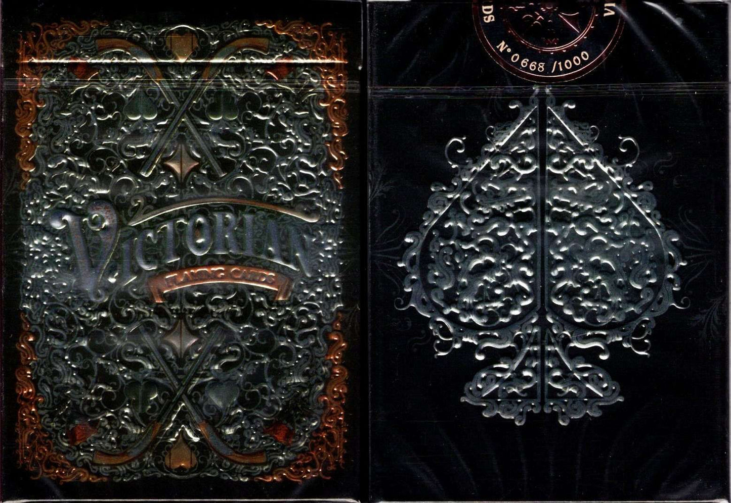 PlayingCardDecks.com-Victorian Obsidian Playing Cards NPCC