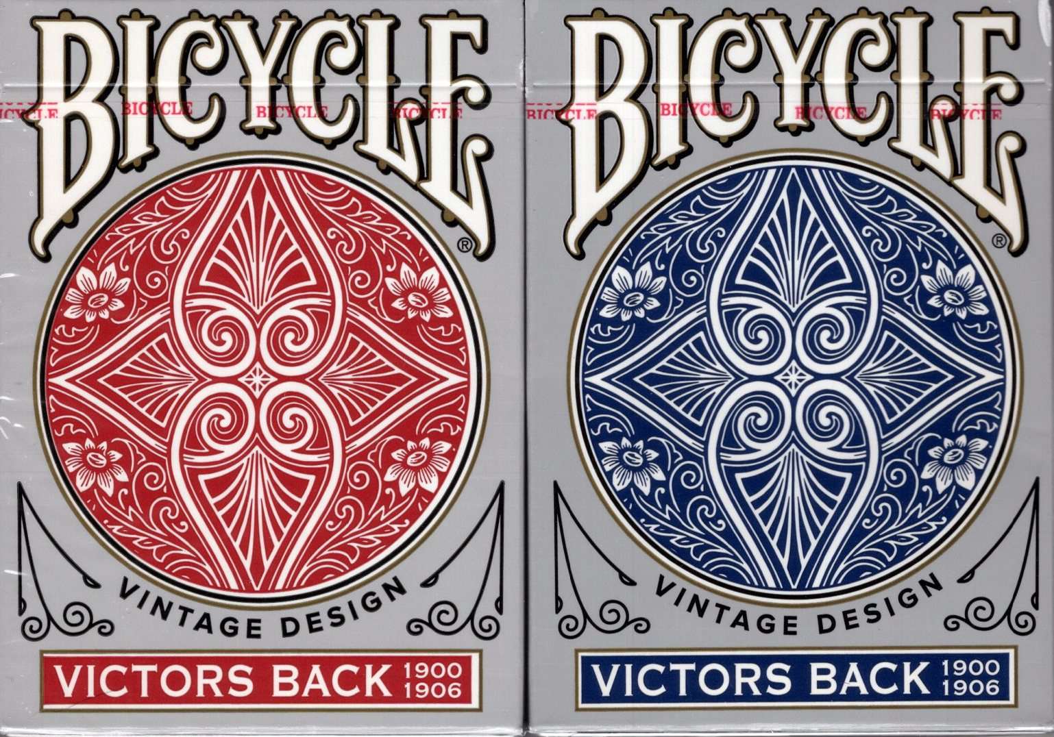 PlayingCardDecks.com-Victors Back Vintage Design Bicycle Playing Cards 2 Deck Set