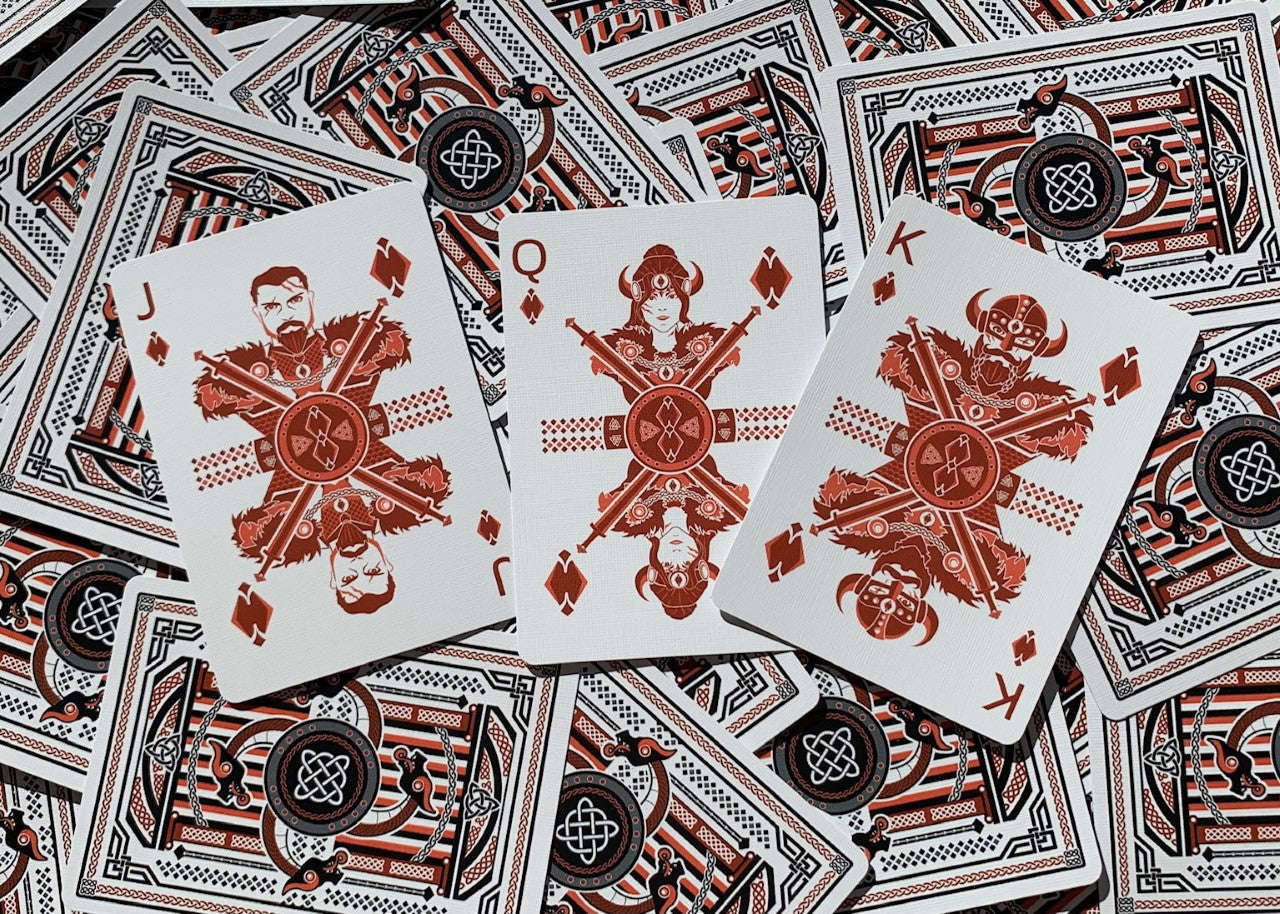 PlayingCardDecks.com-Vikings Stripper Bicycle Playing Cards