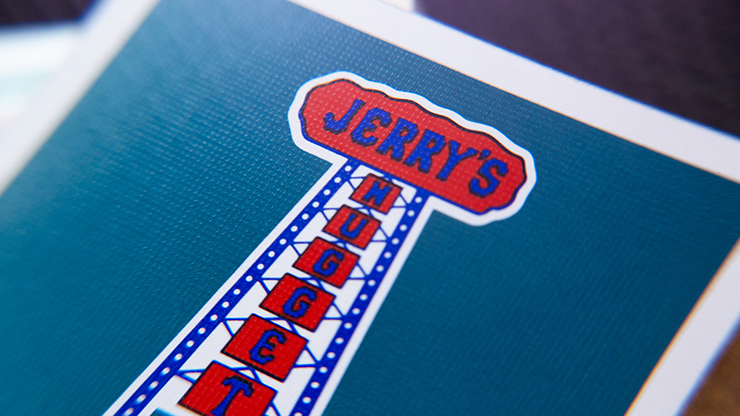 PlayingCardDecks.com-Vintage Feel Gilded Jerry's Nugget Aqua Playing Cards EPCC