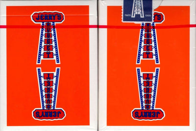 PlayingCardDecks.com-Vintage Feel Gilded Jerry's Nugget Orange Playing Cards EPCC