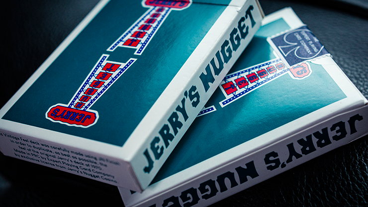 PlayingCardDecks.com-Vintage Feel Jerry's Nugget Aqua Playing Cards EPCC