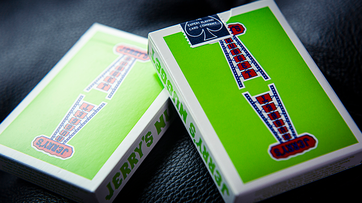 PlayingCardDecks.com-Vintage Feel Jerry's Nugget Green Playing Cards Deck EPCC