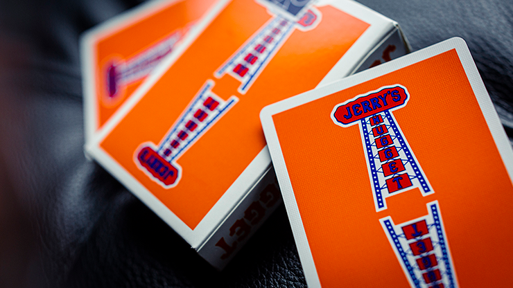 PlayingCardDecks.com-Vintage Feel Jerry's Nugget Orange Playing Cards EPCC