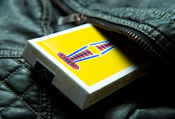 PlayingCardDecks.com-Vintage Feel Jerry's Nugget v2 Yellow Playing Cards EPCC