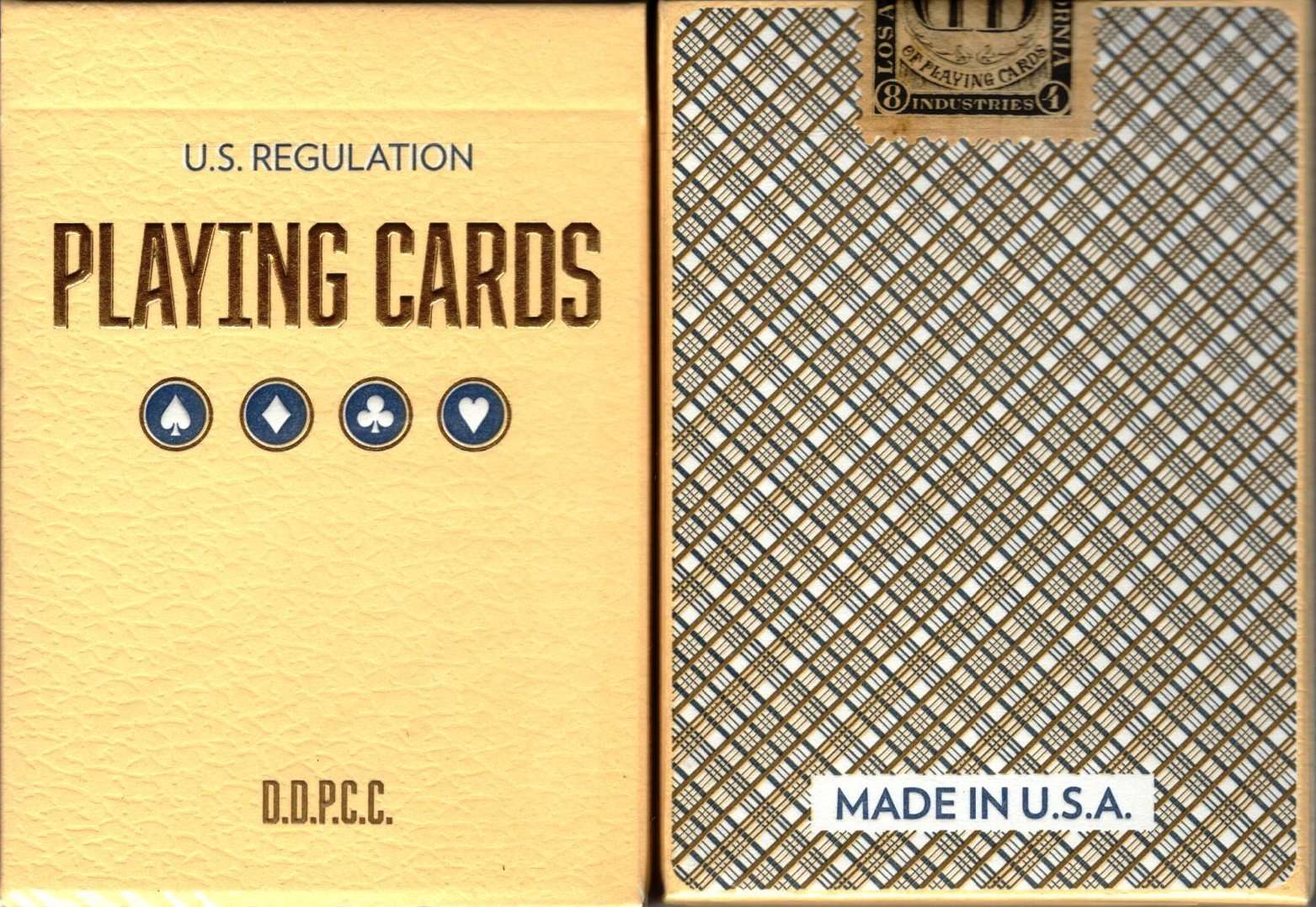 PlayingCardDecks.com-Vintage Plaid California Blue v2 Playing Cards USPCC