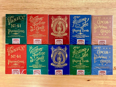 PlayingCardDecks.com-Vintage Reproduction Playing Cards 10 Deck Set USPCC