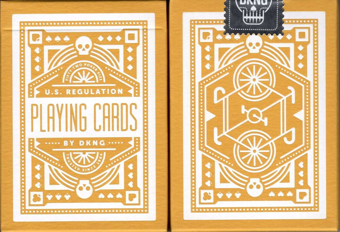 PlayingCardDecks.com-Wheel Yellow Playing Cards USPCC