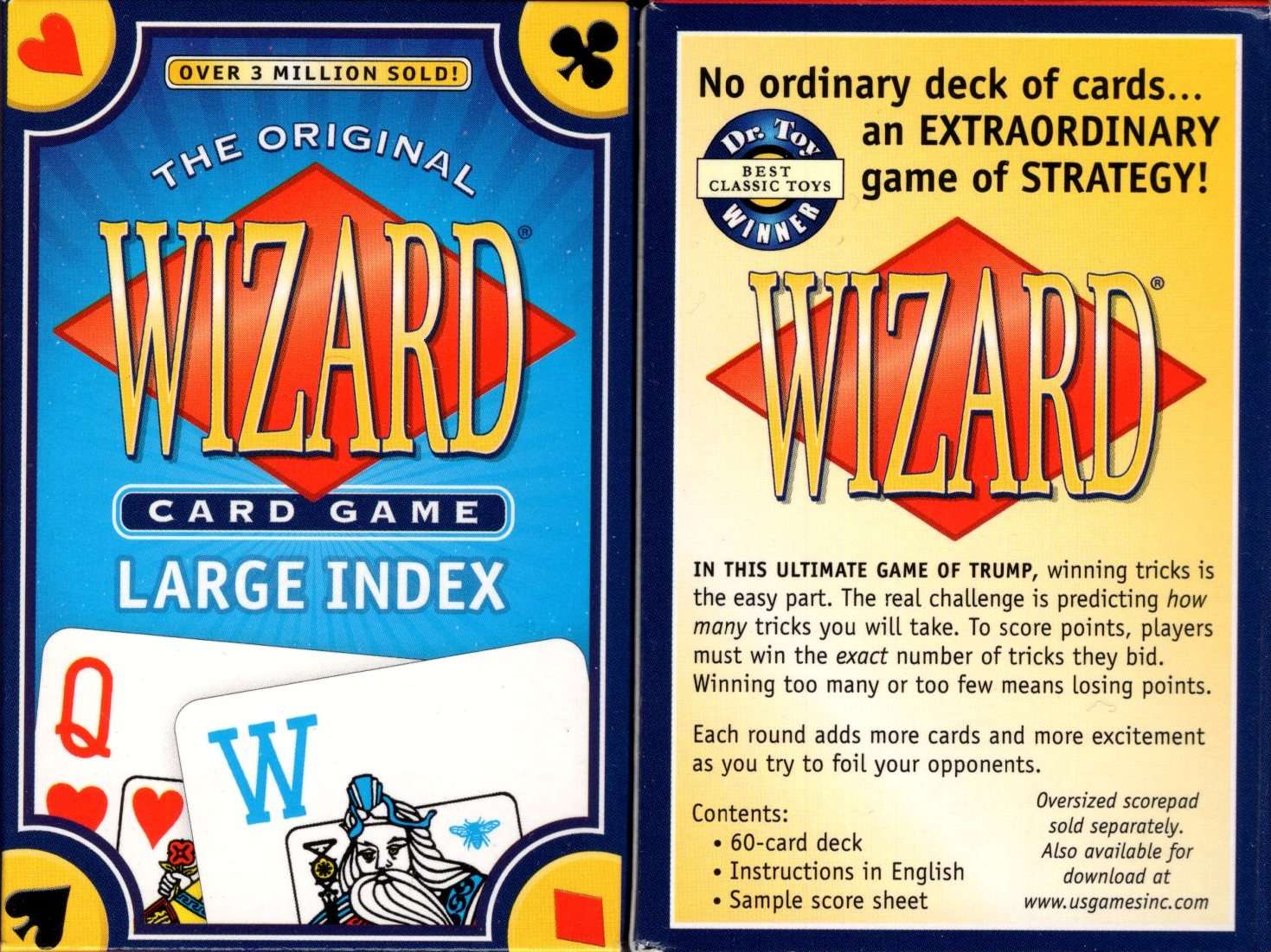 PlayingCardDecks.com-Wizard Card Game Large Index USGS